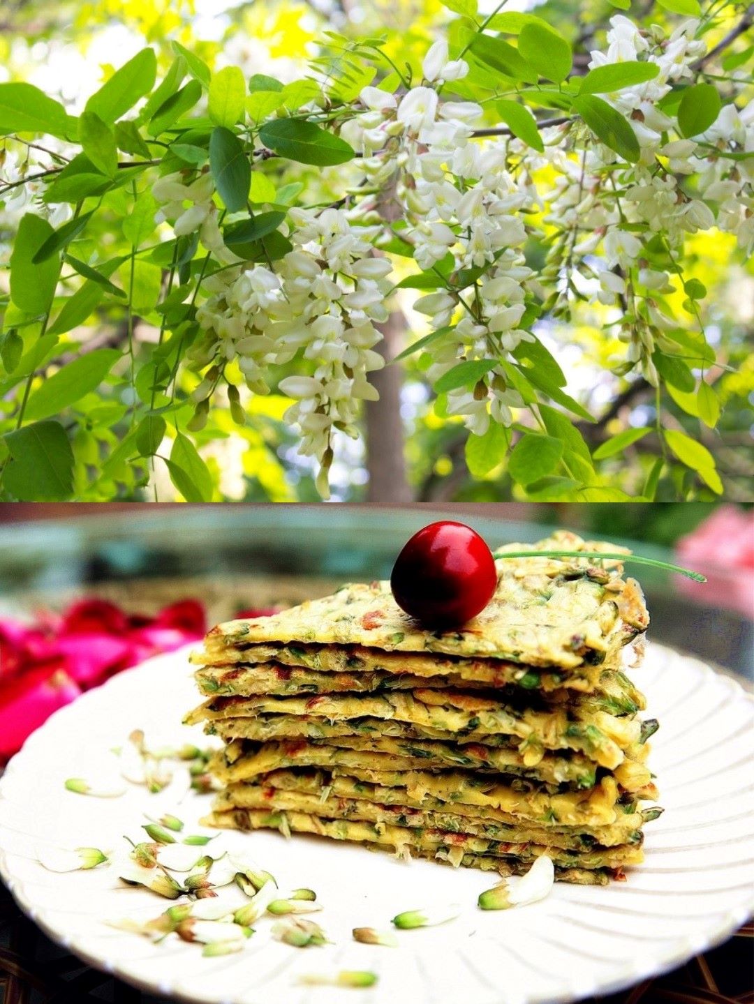 Acacia flower Pancake Recipe healthy breakfast 2020