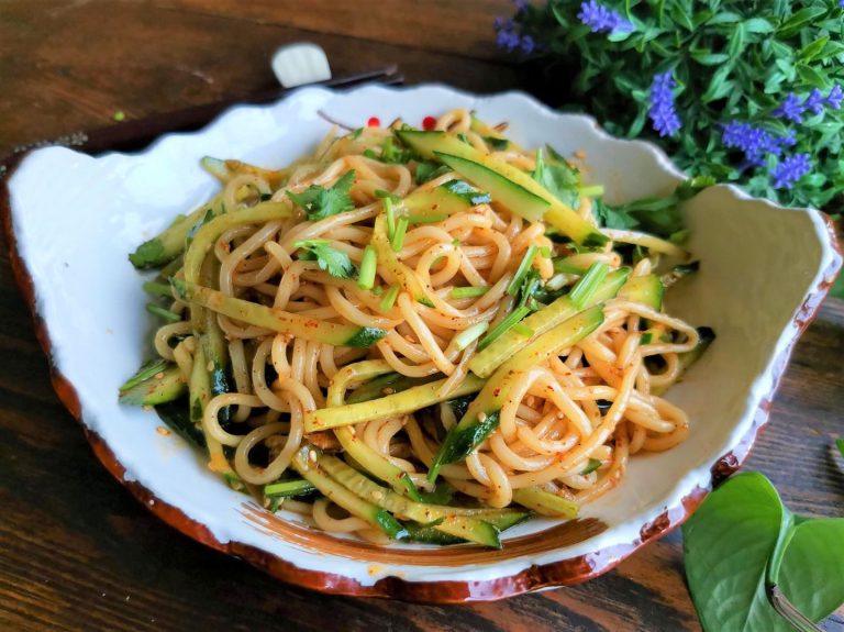 Asian Noodle Salad With Cucumber recipe Chinese Hot and sour noodles