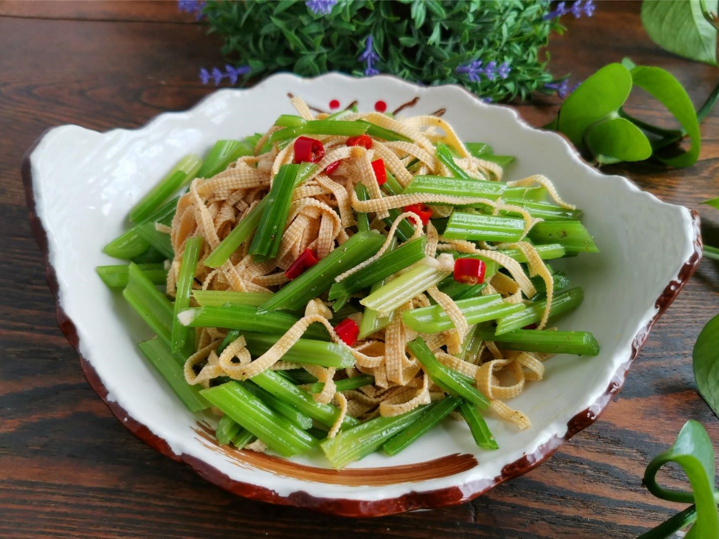 Celery Tofu Skin Salad Recipe Chinese Cold Dishes
