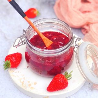 Homemade healthy strawberry jam