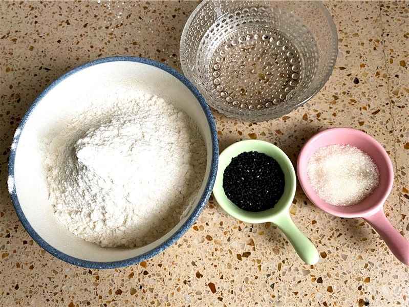 Ingredients Black Sesame Crepes Simple Breakfast Recipe