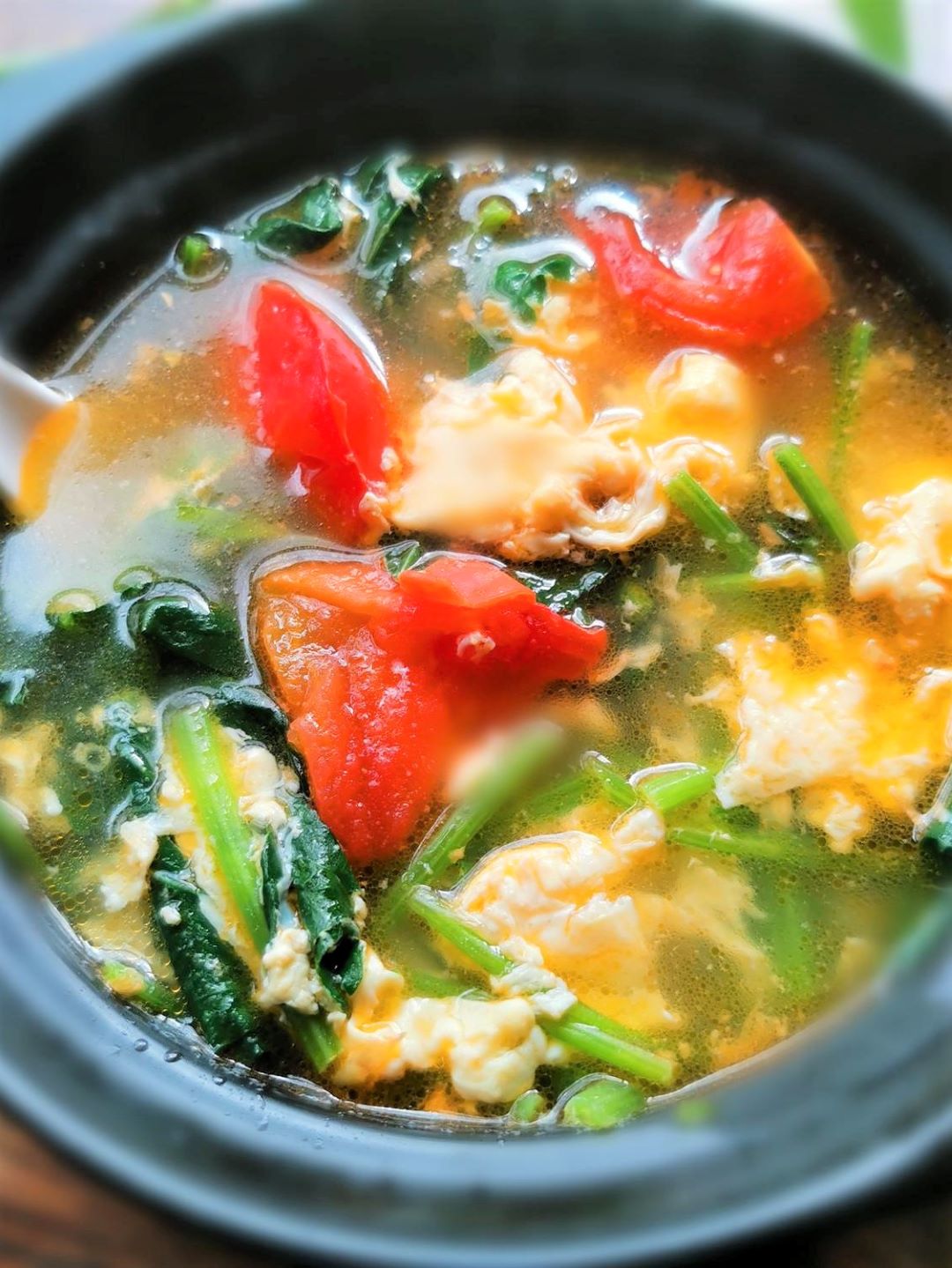 Spinach Tomato And Egg Soup Recipe 2020