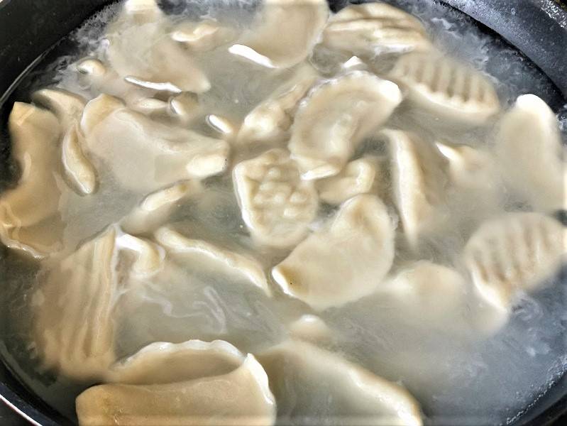 Cook Zucchini pork dumplings recipe Chinese food 11