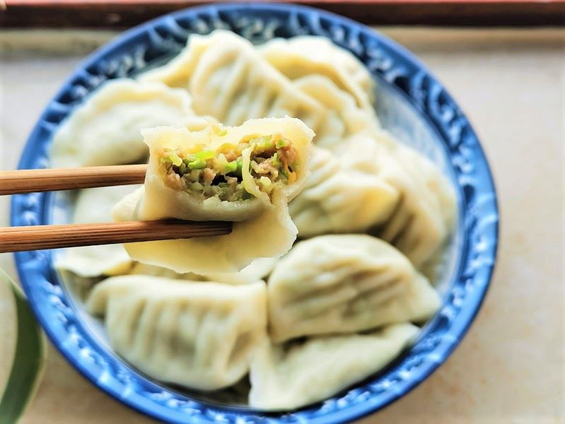 Zucchini pork dumplings recipe Chinese food 2021