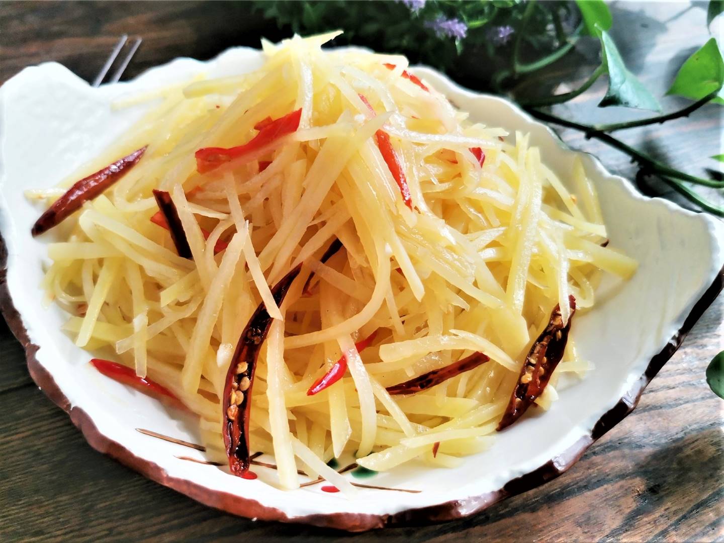 Chinese Spicy and Sour shredded potato salad summer potato floss dishes easy summer dinner recipes for family cold summer meals