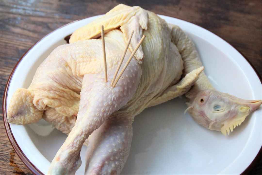 Easier way to marinate chicken pierce the whole body of the chicken with a toothpick