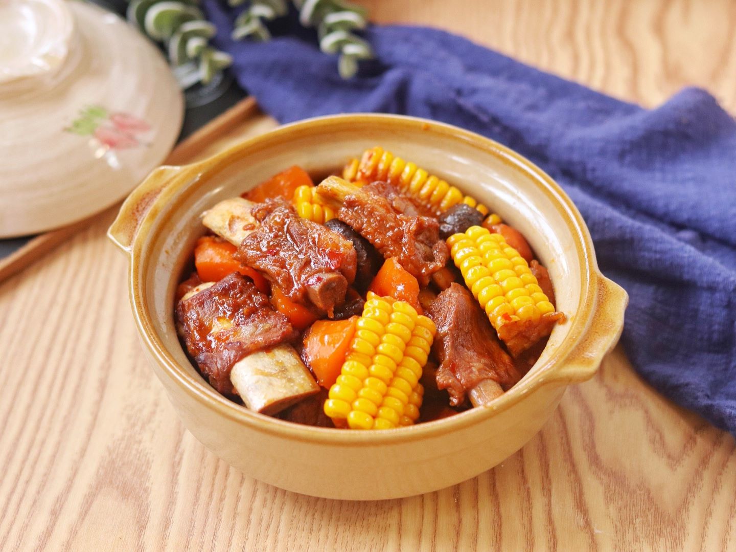 Corn and spareribs casserole stewed pork ribs with corn recipe