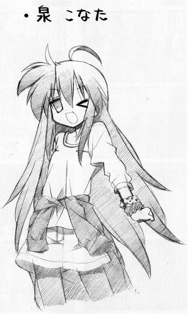 Lucky Star Anime Drawing